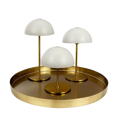 Lampe à poser LED ALONG Lot de 3 + plateau DYBERG LARSEN