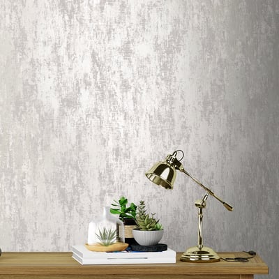 Papier peint effet mur patiné givré Whinfell LAURA ASHLEY
