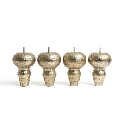 Lot 4 pieds sommier manguier alliage martelé Rani AM.PM