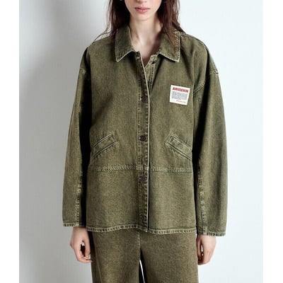Uzatown Denim Oversize Jacket with Button Fastening AMERICAN VINTAGE