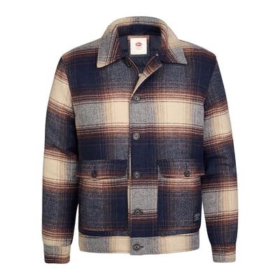 Checked Long Loose Fit Jacket PETROL INDUSTRIES