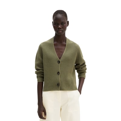 Cardigan col V relaxed en coton organique lourd MARC O'POLO