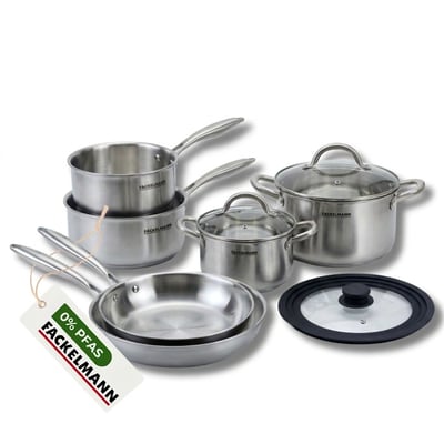 2 poêles 26/28cm, 2 faitouts 20/24cm, 2 casseroles 14/18cm VITA3 FACKELMANN