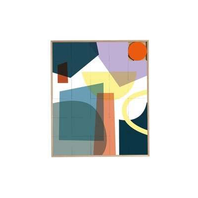 Tableau en bois taquin street art graphique 78 x 93 - KALIO TAQUIN