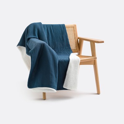 Plaid gaze de coton et sherpa, Kumla LA REDOUTE INTERIEURS