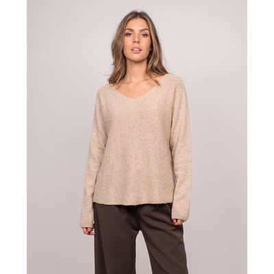 Pull Col V Maille Fil Brillant Kassiane DONA LISA