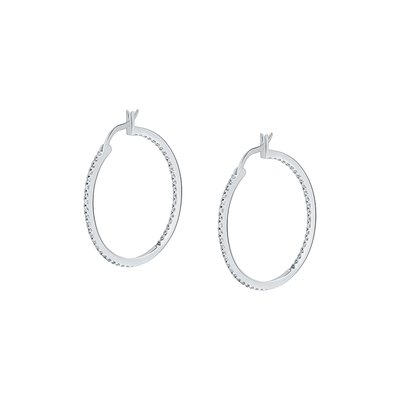 Créoles en argent 925 et oxyde de zirconium CLEOR