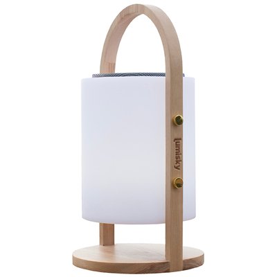 Lampe enceinte bluetooth sans fil WOODY PLAY LUMISKY