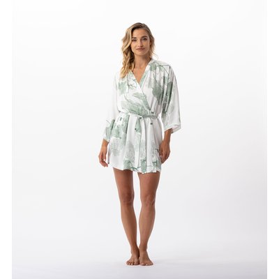 Kimono motif végétal en 100% viscose GINKGO 760 LE CHAT