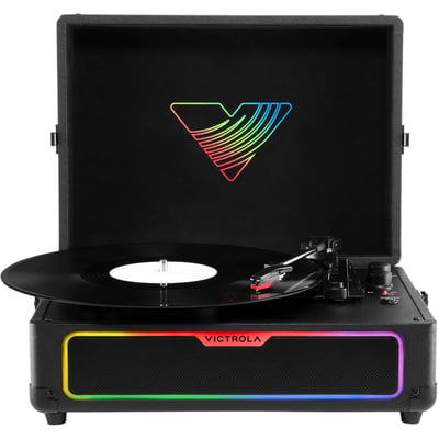 Platine vinyle GLOW FORMAT VALISE AVEC LEDS RGB VICTROLA