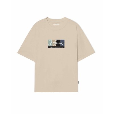 T-Shirt mit Logo und runden Ausschnitt, Regular-Fit JACK & JONES