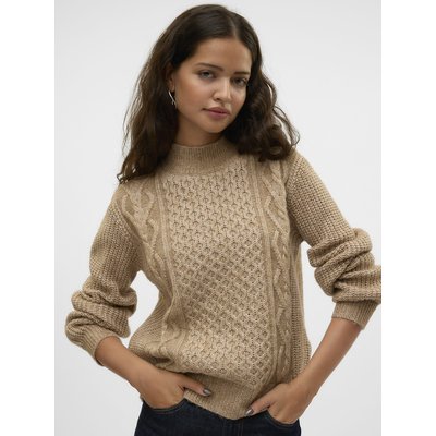 Pullover mit Stehkragen, Zopfmuster VERO MODA