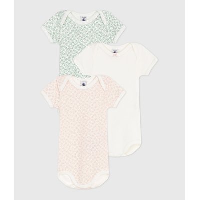 Lote de 3 bodies de mangas curtas PETIT BATEAU