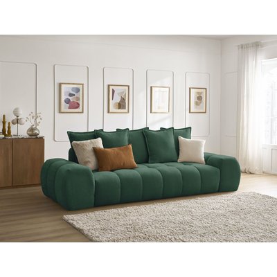 Canapé droit convertible 3 places en tissu texturé, EVEREST BOBOCHIC