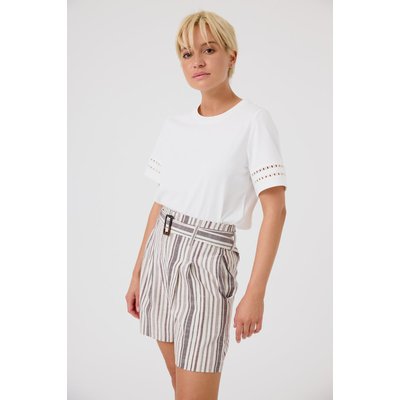 T-shirt col rond détails ajourés sur les manches CIARA ARTLOVE