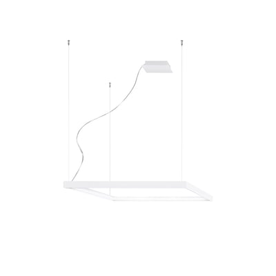 Lustre Aluminium Blanc LED 1 Nelya EDEN