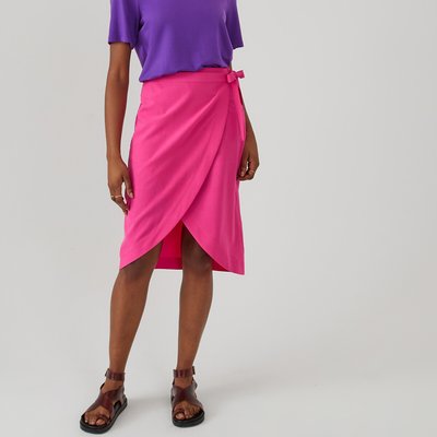 Jupe droite portefeuille, longueur midi LA REDOUTE COLLECTIONS