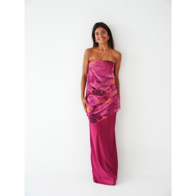Robe longue bustier drapée IRIS MINDTRAVELER