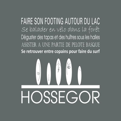 Tableau Mural Hossegor ILLUSTRATION CEANOTHE
