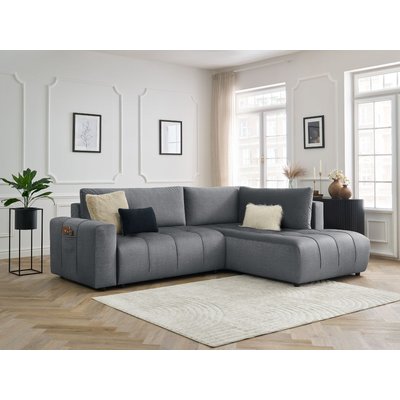 Canapé d'angle convertible 3 places en velours, ARSENE BOBOCHIC