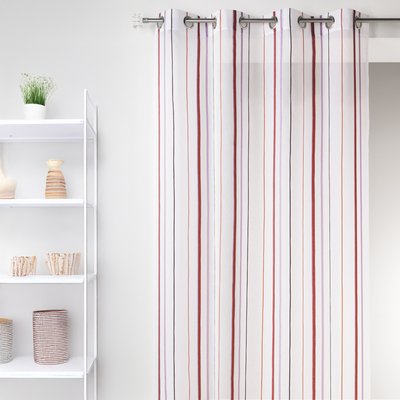 Voilage en Etamine avec Rayures Verticales HOME MAISON