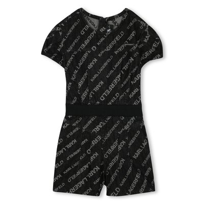 Combinaison short en coton KARL LAGERFELD KIDS
