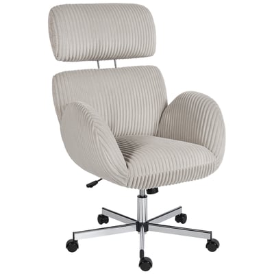 Chaise de bureau Velours Gris HOMCOM