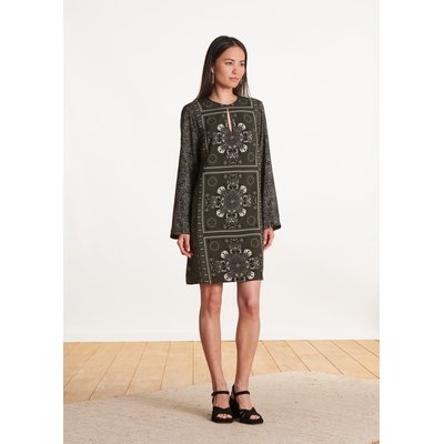 Robe courte fluide à imprimé foulard LA FEE MARABOUTEE