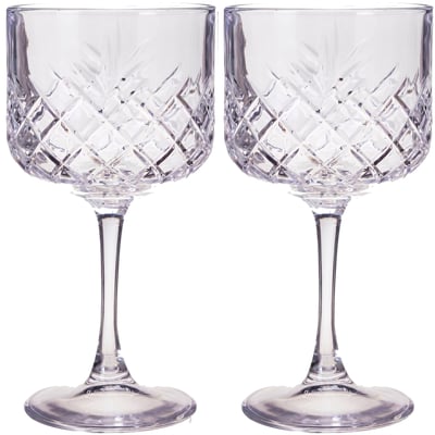 Set de 2 verres sur pied à gin highball 50cl WADIGA