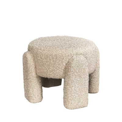 Pouf rond en tissu   45cm- NOLAN DRAWER