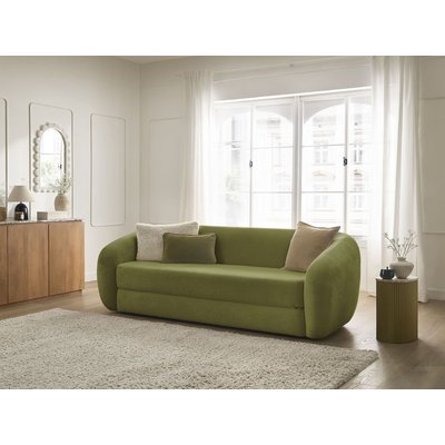 Canapé droit convertible 3 places en tissu lisse, NEYO BOBOCHIC