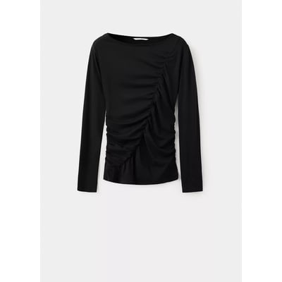 T-shirt coton drapé MANGO TEEN