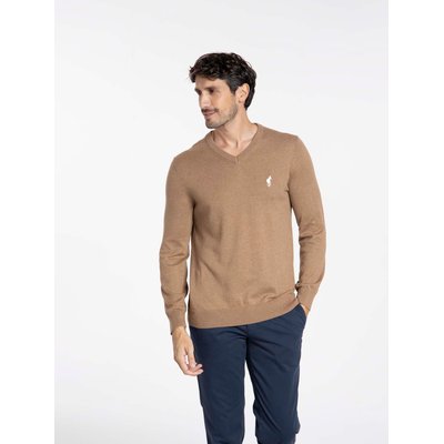 Pulls col v  en coton PITT GENTLEMAN FARMER