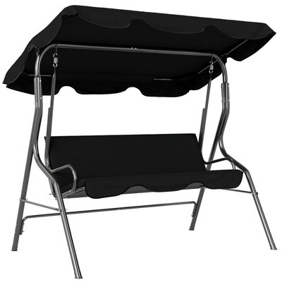 Balancelle de jardin 3 places coussins assise dossier OUTSUNNY