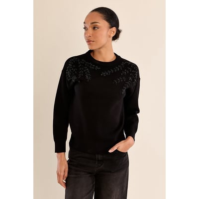 Pull col rond avec détails sequins MOLLY BRACKEN