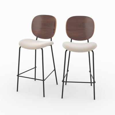 Lot de 2 chaises pour îlot central 65,5 cm en tissu - SIMONE RENDEZ-VOUS DÉCO