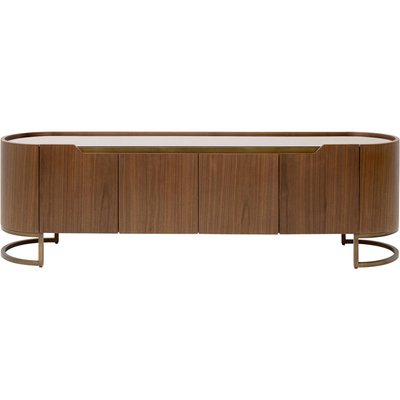 Meuble TV en noyer et verre, GIORGIO KARE DESIGN