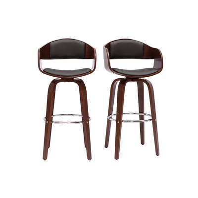 Tabourets de bar scandinaves pivotants 360° H65 cm (lot de 2) GAO MILIBOO