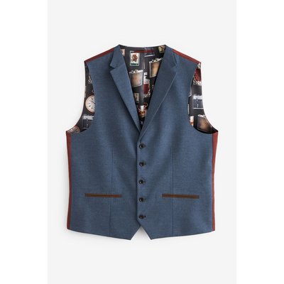 Gilet de costume à chevrons coupe classique NEXT