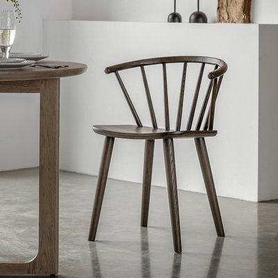 Fallon Oak Round Spindle Dining Chairs (Set of 2) SO'HOME