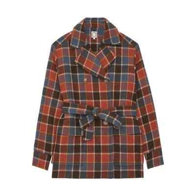Manteau Romaric multicolore à carreaux INES DE LA FRESSANGE PARIS
