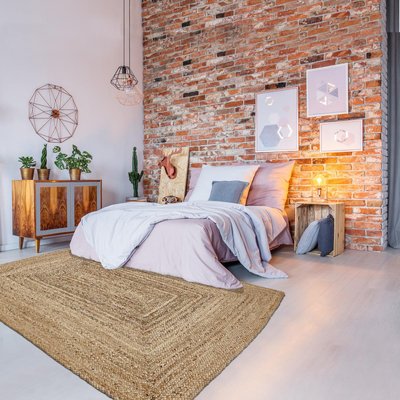 Tapis jute fait à la main motif uni JUTURE UN AMOUR DE TAPIS
