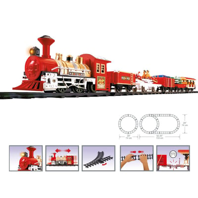 Train de noël lumineux 26 pièces musical à mouvement 1 LED ATMOSPHERA