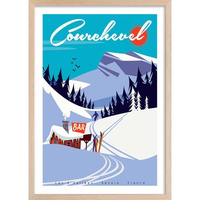 Poster ski courchevel HEXOA