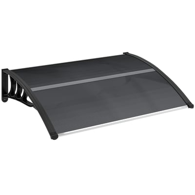 Auvent de porte Polycarbonate Noir OUTSUNNY