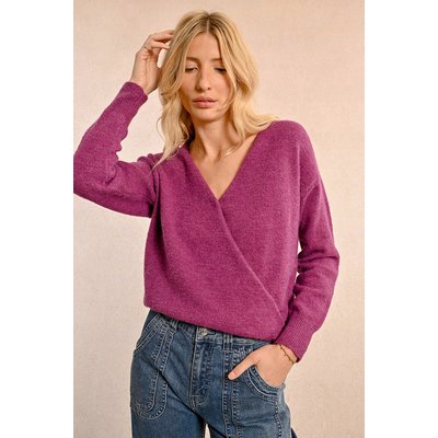 Pull cache coeur laine outlet