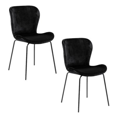 Lot de 2 chaises Léonce en velours et métal TOILINUX