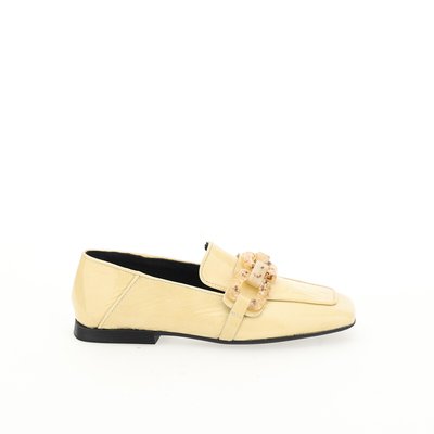 Mocassins cuir verni, bout carré MJUS