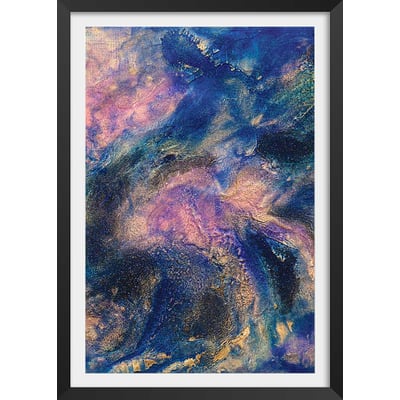 Poster rose nebuleux HEXOA