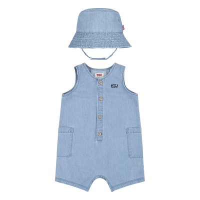 Combishort et chapeau en chambray LEVI'S KIDS